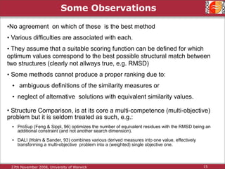 Protein Structure Alignment and Comparison