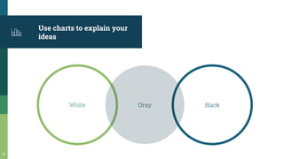 Use charts to explain your
ideas
White Black
Gray
12
 