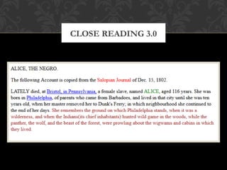 CLOSE READING 3.0 
 