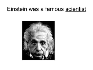 Einstein was a famous scientist
 
