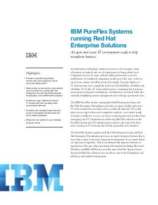 IBM PureFlex Systems running Red Hat Enterprise Solutions