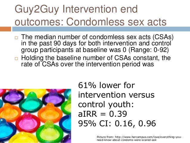 Intervention End Outcomes For Guy2guy A Text Messaging Based Hiv Pre 