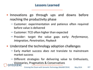 Crossing the Chasm with Semantic Technology | PDF