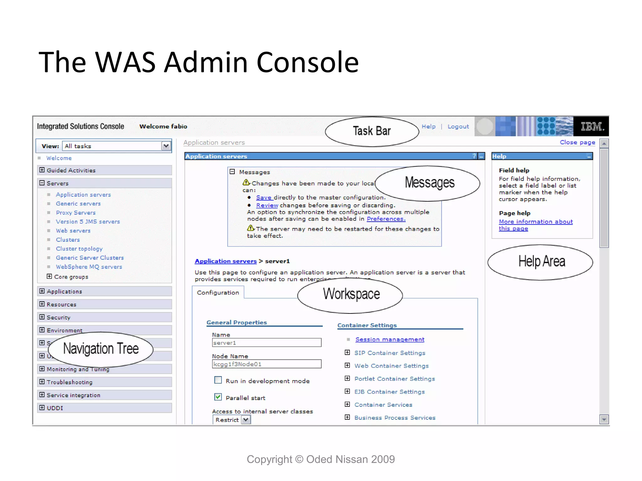 The WAS Admin Console

Copyright © Oded Nissan 2009

 