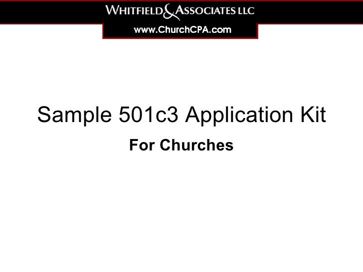 501c3 application kit for churches 501c3 application form
