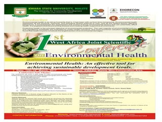 WEST AFRICA SCIENTIFIC CONFERENCE OF ENVIRONMENTAL HEALTH (WASCEH)