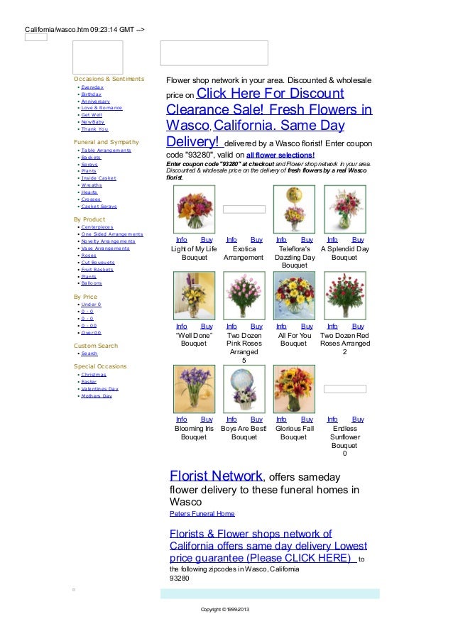 Wasco Discount Whole Sale Flowers Florists