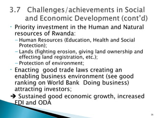 Post genocide challenges and achievements in Rwanda | PPT