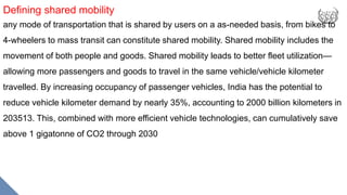 shared mobility and various shared mobility models