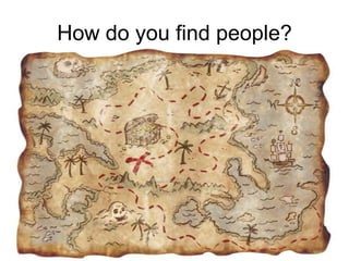 How do you find people?
 