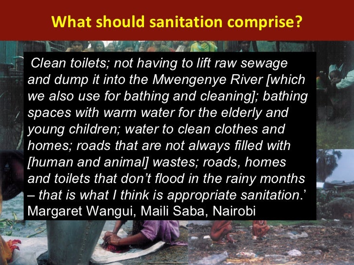 The importance of sanitation How to bring about change