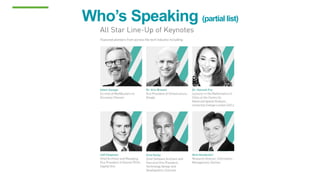 Who’s Speaking (partial list)
 