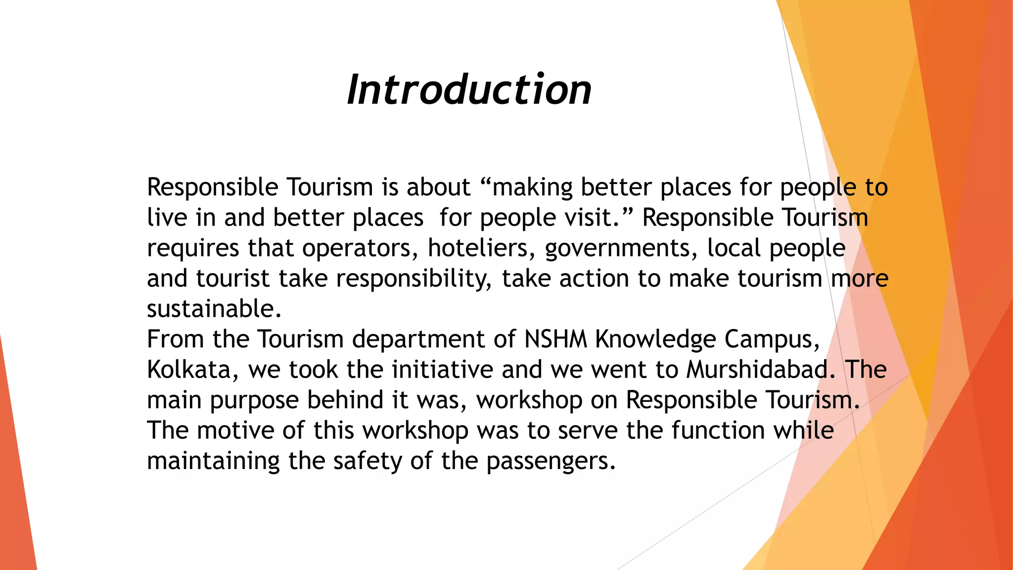 Responsible tourism in Murshidabad | PPTX