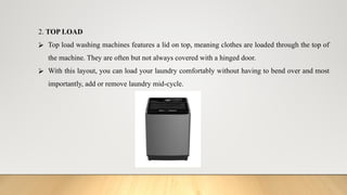 Washing machine case study: Types and Design metrics,Functional modes ...