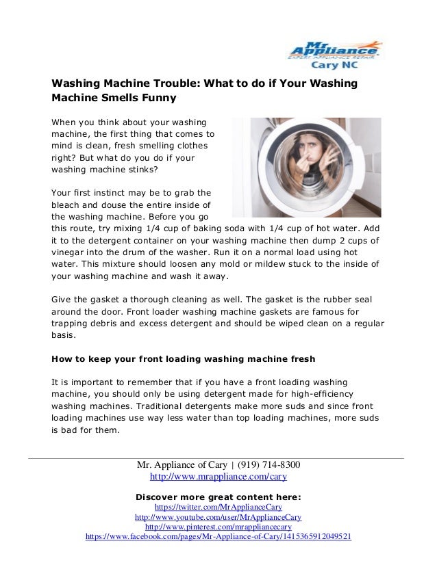 Washing Machine Trouble What to do if Your Washing Machine Smells Fu…