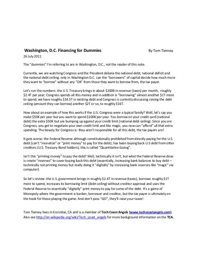 Washington Dc Financing For Dummies