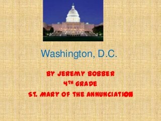 Washington, D.C.
By Jeremy Bobber
4th grade
St. Mary of the Annunciation

 