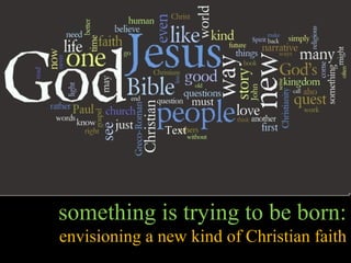 something is trying to be born:
envisioning a new kind of Christian faith
Text
 