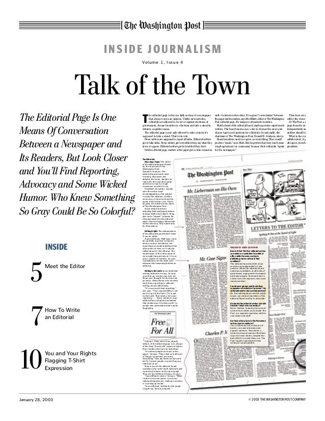 Writing an editorial page