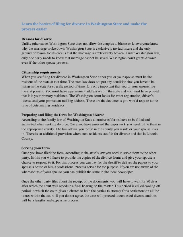washington state divorce divorce in washington