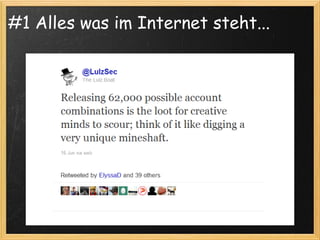 #1 Alles was im Internet steht... 