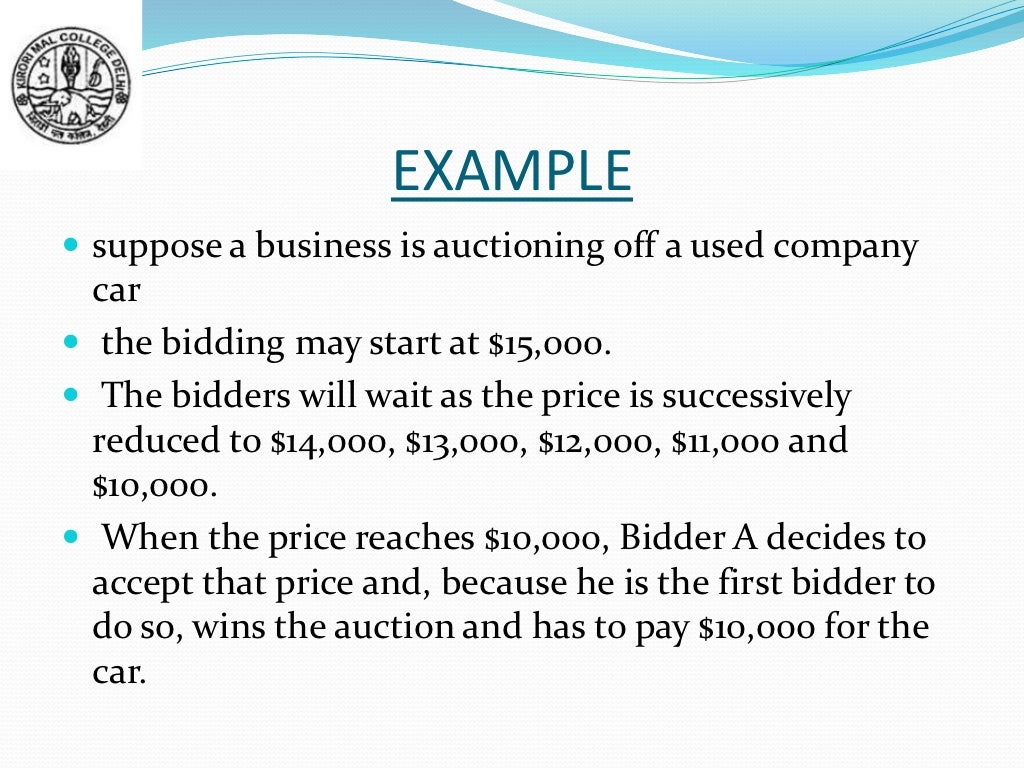 DUTCH AUCTION