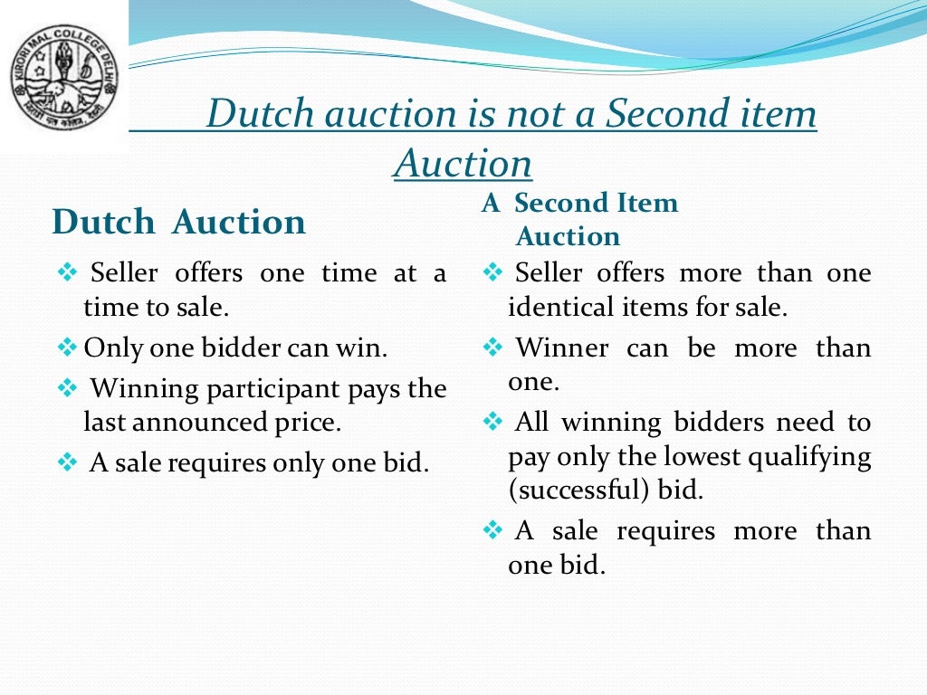 DUTCH AUCTION