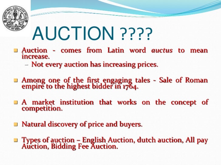 DUTCH AUCTION