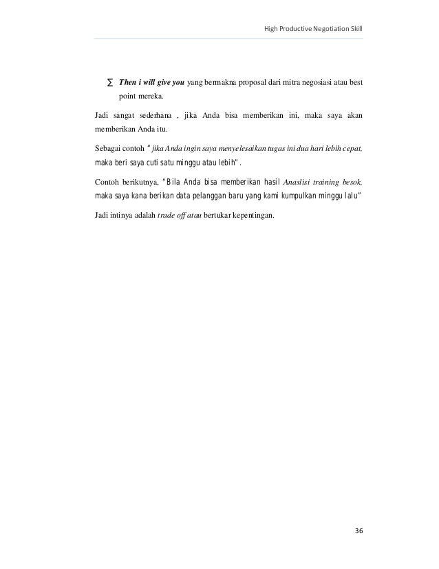 Tugas Resume High Productive Negotiation Skill