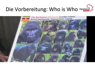 Die Vorbereitung: Who is Who
 