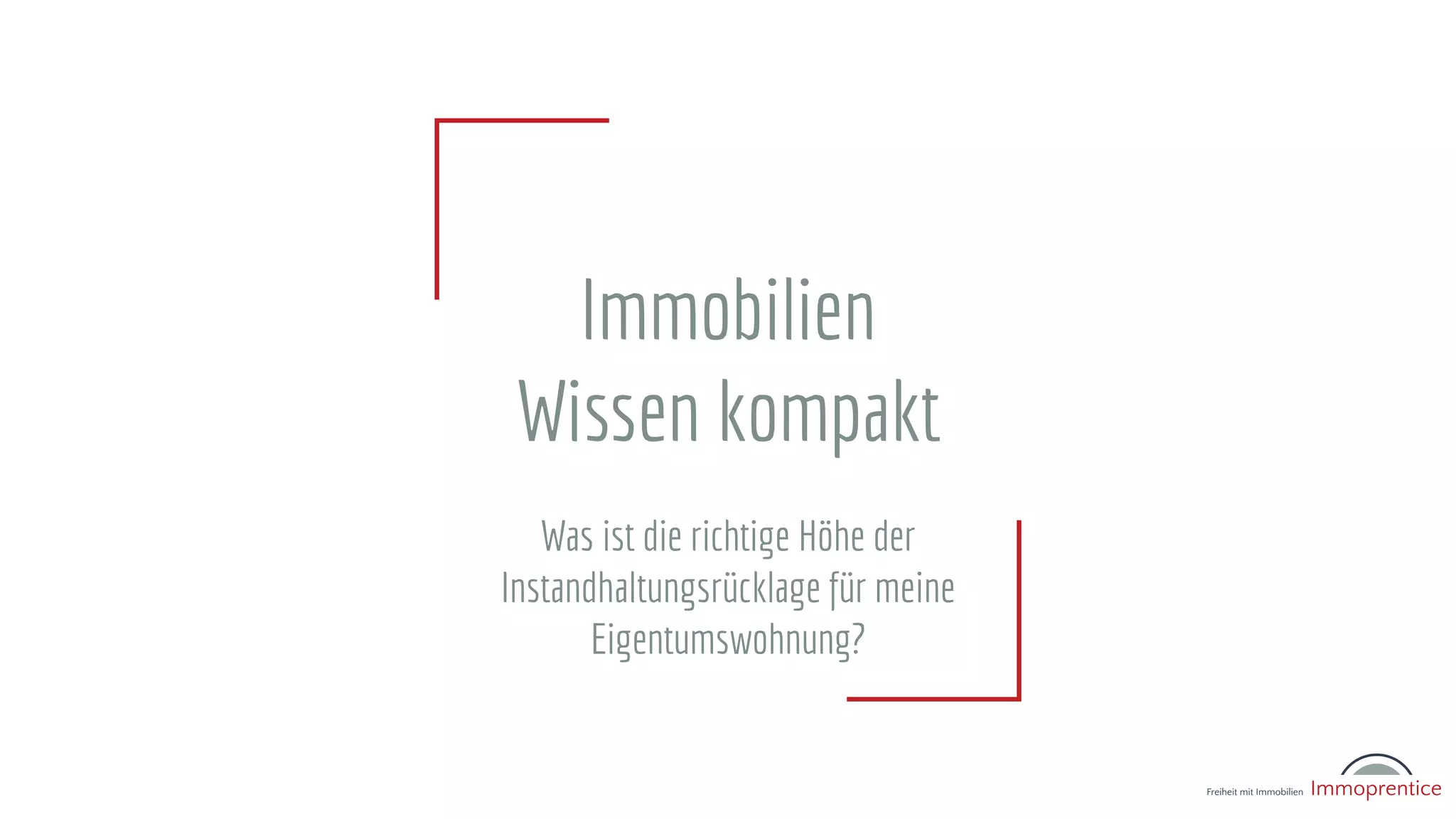 Was ist die richtige Höhe der instandhaltungsrücklage für meine Eigentumswohnung? PPT