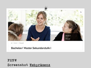 FHNW 
Screenshot Webpräsenz
 