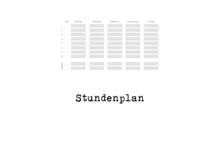 Stundenplan
 