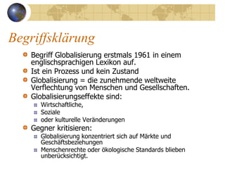 Was ist globalisierung | PPT