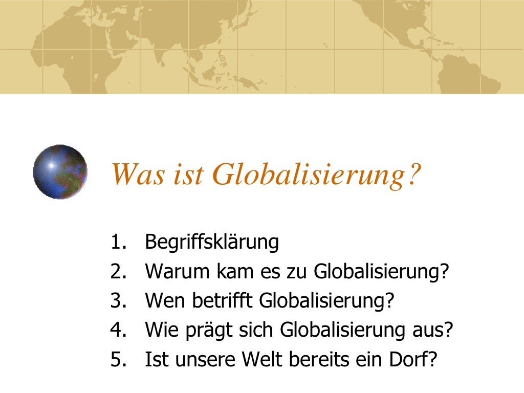 Was ist globalisierung