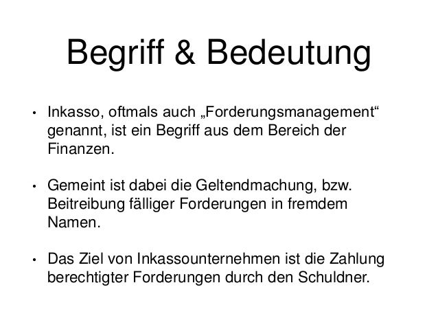 Was ist Inkasso?