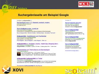 Suchergebnisseite am Beispiel Google
 