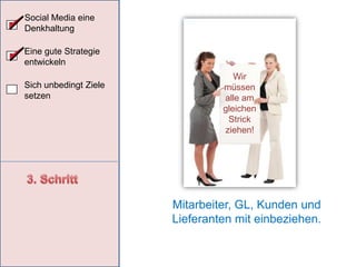 Social Media Marketing ist vor allem auch eine Denkhaltung. Ohne Strategie werden Sie sich verzetteln.Ohne Ziele werden Sie keinen Erfolg haben.