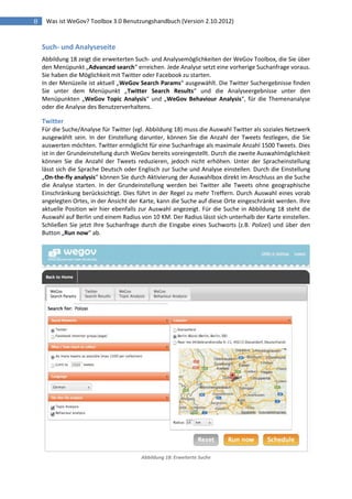 8    Was ist WeGov? Toolbox 3.0 Benutzungshandbuch (Version 2.10.2012)


    Such- und Analyseseite
    Abbildung 18 zeigt...