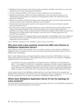 IBM WebSphere Application Server Introduction for Lotus | PDF