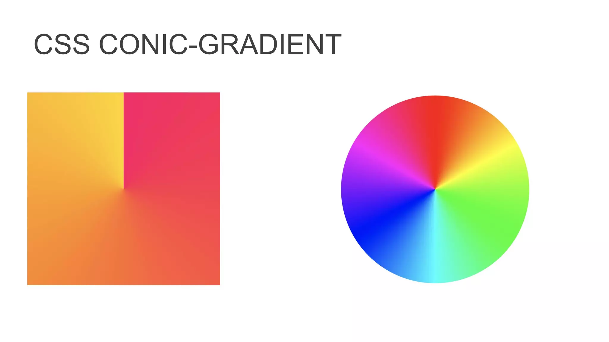 CSS CONIC-GRADIENT
 