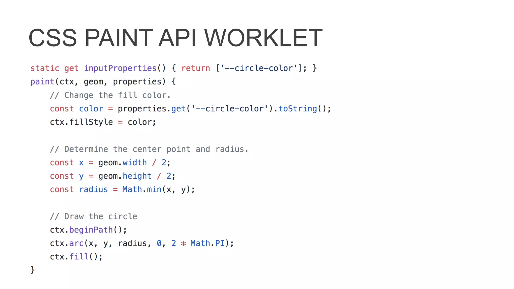 CSS PAINT API WORKLET
 