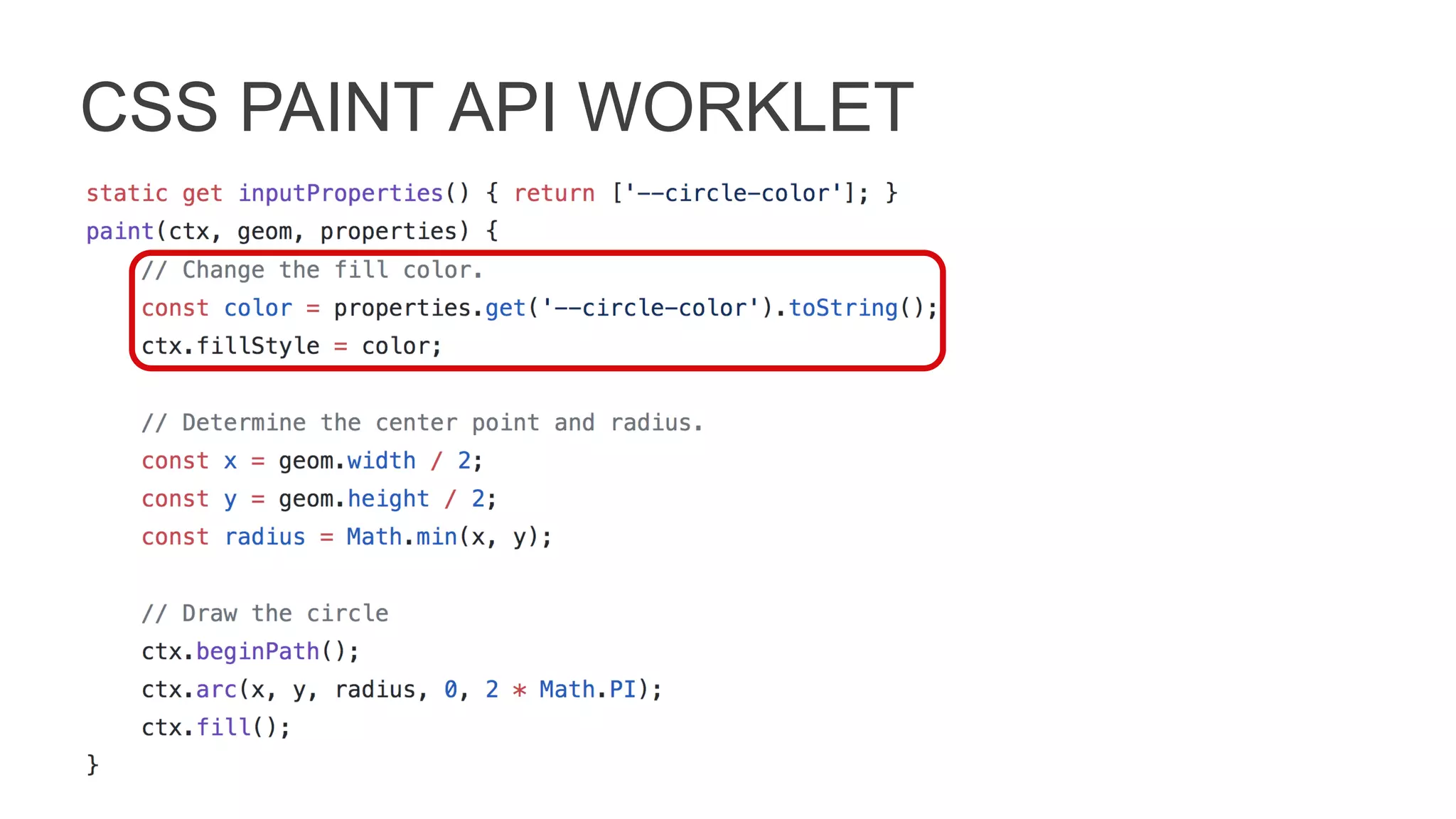 CSS PAINT API WORKLET
 