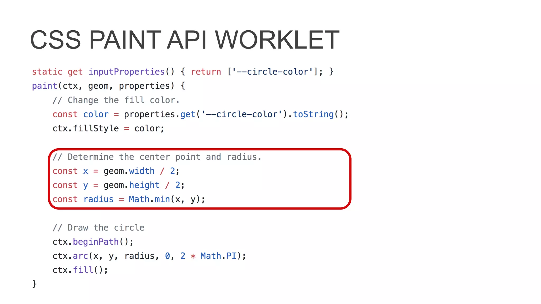 CSS PAINT API WORKLET
 