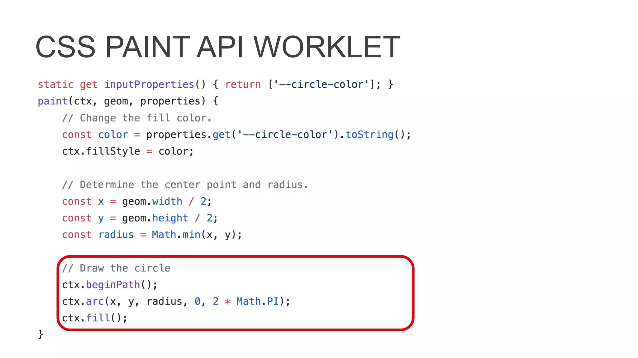 CSS PAINT API WORKLET
 