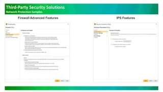 Third-Party Security Solutions
Network Protection Samples
Firewall Advanced Features IPS Features
 