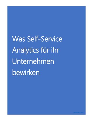 Was Self-Service
Analytics für ihr
Unternehmen
bewirken
www.toeae.com
 
