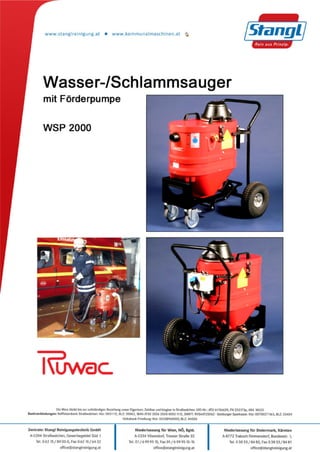 Wasser- Schlammsauger RUWAC WSP 2000