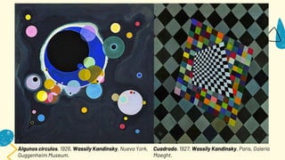 Cuadrado, 1927, Wassily Kandinsky, París, Galería
Maeght.
Algunos círculos, 1926, Wassily Kandinsky, Nueva York,
Guggenheim Museum.
 