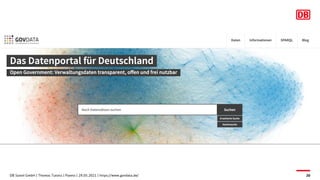 DB Systel GmbH | Thomas Tursics | Pareto | 29.05.2021 | https://www.govdata.de/ 20
 